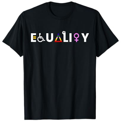 Equality - human being - Gleichberechtigung T-Shirt - Unisex - Schwarz - Klein