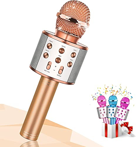 Dislocati Microfono Wireless, Giochi per Bambini Regalo Bambino 3-12 Anni Karaoke per Bambini Giocattoli Bambino 3-12 Anni
