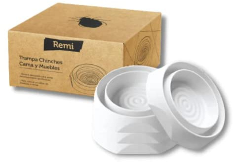 Remi Hogar Trampas para capturar Chinches de la Cama y Muebles | Pack de 4 Trampas | Eficaz para Eliminar y Evitar Las Chinches sin químicos | Detección y protección para Camas y Muebles