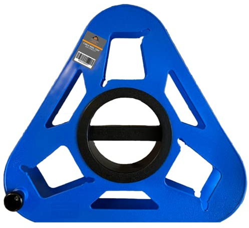 Xtremeauto Cable Reel Empty 30M - Holder Tidy, Store Caravan Hook Up Cables, Christmas Lights & Leads, Dispenser Winder Storage Drum Reels, Camping Electric Lead Carrier, Blue, (XABCRL)