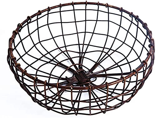 YOOPKA Frutero Fruta Bowl Vintage Fruit Cesta Fruta de Hierro Forjado, Decoración de Moda Snack Snack Cesto de Almacenamiento for el hogar Organizador de Frutas Fruteros De Cocina (Size : 26CM)