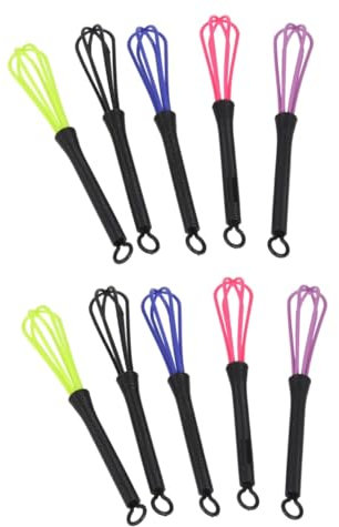 FRCOLOR 10stücke Teiliges Haarfärbe-rührgerät Farbenfroher Mischbesen Für Haarfärbe-creme Professionelles Tool Für Friseursalons Und -anwendungen