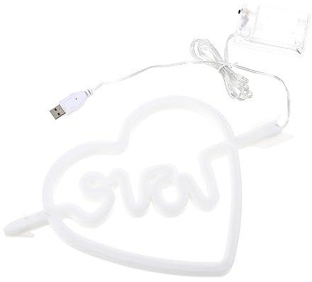 DOITOOL Led Herzform Lampe Neon Licht Für Dekoration Usb-betrieben Für Valentinstag Geburtstagsfeiern Und Besondere Anlässe Einzigartiges Partylicht Bunten Farben
