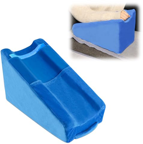 Hossmily Armerhöhungskissen mit 2 Eistaschen, Armkeil-Erhöhungskissen, hervorragend, ergonomisches Ellenbogenstützkissen zum Schlafen, Armpolster, Ellenbogenkissen mit abnehmbarem Kissenbezug, Blau