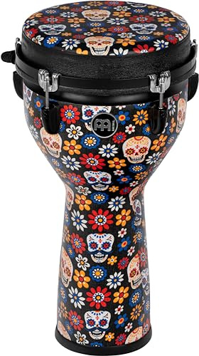 Meinl Percussion Jumbo Djembe, Mehrfarbig (JD10DA-DH) | mit mechanischem Stimmsystem, Höhe 20,5 Zoll, Durchmesser 10 Zoll, Kunststoff