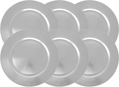 Tamu Tamu – Assiette de présentation – Finition métallique – 33 cm – Argenté