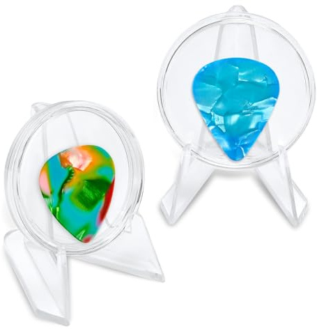 NQEUEPN 2pcs Présentoir pour Médiators en Acrylique Transparent, Support pour Médiators de Guitare Rangement Collection Décoration pour Médiators de Guitare Cadeau pour Guitaristes Mélomanes