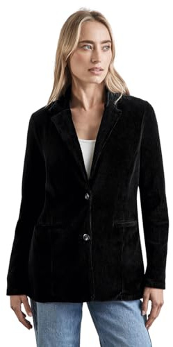 STREET ONE A212377 Blazer de Terciopelo Corduroy, Negro, 36 Mujeres
