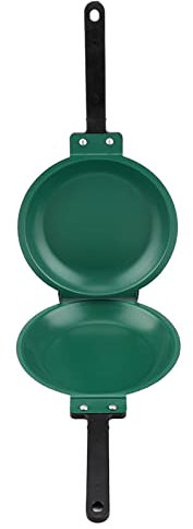 Qukaim Pentole da cucina a doppio lato con rivestimento in acciaio al titanio, padella antiaderente, per pancake, pentole da cucina per uso domestico, 28 cm, ideale per cucinare pancake e molto altro