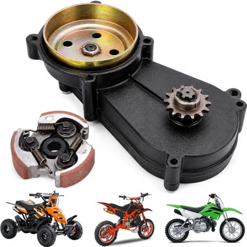 Culnflun Kupplungs getriebehäuse Kit für Geländemaschine, Kupplungsgetriebe, 14T Trommelgehäuse Getriebekupplungssatz für 47ccm 49ccm Mini Pocket Quad Dirt Bike ATV Teile Kupplungstrommel
