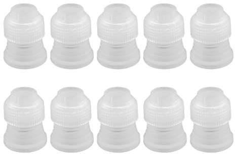 10PCS Coupler Adaptor Icing Bag Piping Nozzle Bag Cake Flower Pastry Decor Tool