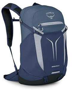 Osprey Sportlite Wanderrucksack, 20L, Serenity Blue | Tagesrucksack, Reise-Tagesrucksack, Campingrucksack, blau, OS-Größe