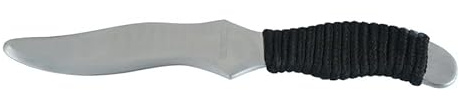 Playwell Blunt Metal Training Knife No.2 | Realistic Practice Tool with Roped Grip | Safe Martial Arts Training Knife for Kata, Forms & Demonstration Use