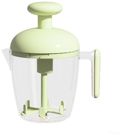 Taza mezcladora de huevos con batidor integrado y tapa a presión para agitar huevos sin desorden panqueques para crema batida y aderezos de ensalada (verde)