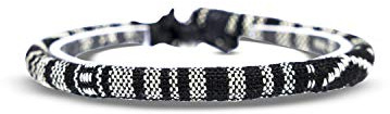 Made by Nami Bracelet de Cheville Surfer - Hommes et Femmes - Fabriqués à la Main - Boho Hippie Accessoires de Plage et Festival - 100% Coton écologique, Imperméable et Ajustable (Noir)