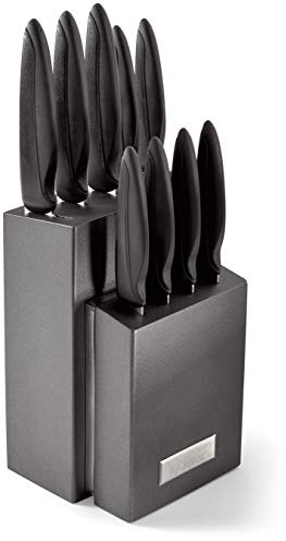 Judge Sabatier IP61 Black Metallic Knife Block with 9 Knives, Stainless Steel, Dishwasher Safe - 25 Year Guarantee