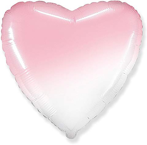 Ballonim® Herz Rosa/Weiß Luftballons 70 cm Folienballon Geburtstag xxl Ballon