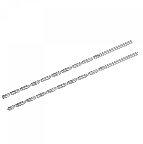 sourcing map HSS Extra Long Twist Drill Bits, 5mm Drill Dia 250mm L 2Pcs | High Speed Steel for Hardened Metal Woodwork Plastic Aluminum Alloy