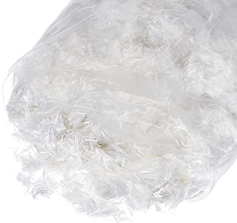sourcing map Hachée Fibre Verre Brins 9mm Longueur Anti-fissuration Fibres Verre pour Ciment Mélanger pour Bâtiment Parois Jardin Sol 1LB