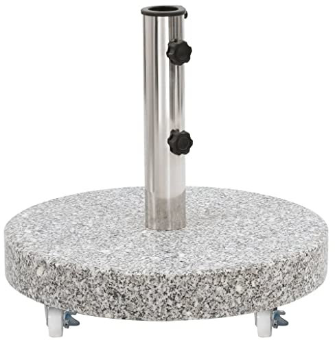 INLIFE Sonnenschirmständer Granit 30 kg Rund Grau
