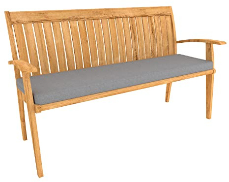 POKAR Bankauflage Bankkissen mit Abnehmbarem Bezug Sitzkissen für Bank Sitzbank Sitzpolster Bankpolster Stuhlkissen Gartenbank (180 x 40 x 5, Grau)