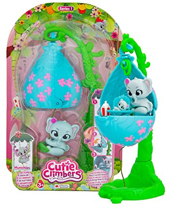 CUTIE CLIMBERS S1 Family Pack Munchies Eli, Blumenhaus mit 1 Tier zum Sammeln, Kletterer und mit Welpe, Spielzeug für Kinder ab 3 Jahren