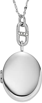 FOSSIL Halskette für Frauen Locket Collection Edelstahl Halskette, Länge: 400mm+50mm, JF04427040