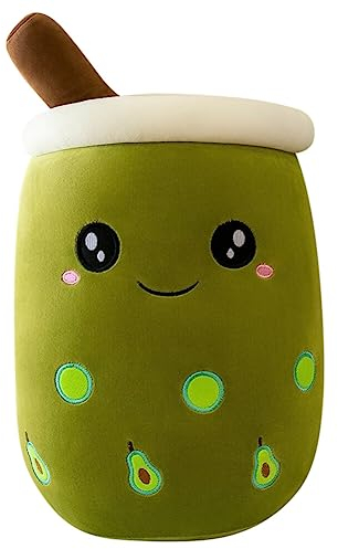 LICHENGTAI Boba Kuscheltier Bubble Tea Plüschtier, Bubble Tea Kissen Bubble Tea plüschtier Kuscheltier Groß Softpuppe Teetasse Kissen Geburtstagsgeschenk für Weihnachten für Mädchen und Jungen