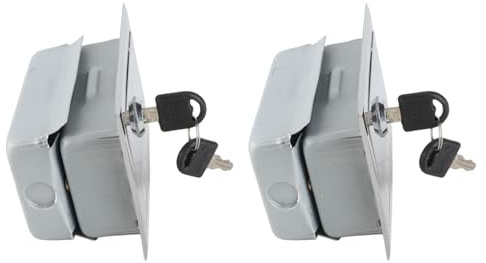 2 Pezzi Scatola Interruttore a Chiave in Acciaio Inox Universale con Chiavi Set di Accessori Kit per Interruttore a Chiave Porta Interruttore a Chiave Porta Serranda Avvolgibile