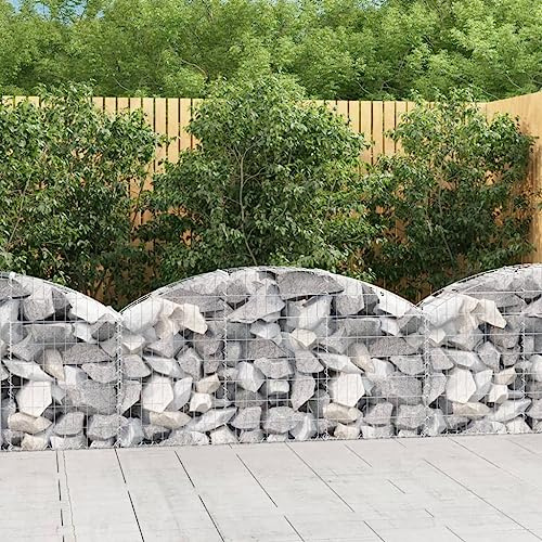 CKioict Gewächshaus Balkon Pflanzbeet Balkonkästen Gabione mit Hochbogen 150x30x60/80 cm Verzinktes Eisenfür Blumen, Obst, Gemüse