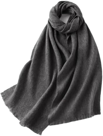 Damen Wollschal Warm Lang Kurz Kaschmir Schal, grau, One size