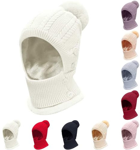 Generisch Mütze Damen Winter Plüsch Sturmhaube Thermo Skimaske Wolle Balaclava für Radfahren Snowboarden Skifahren Gesichtshaube black friday angebote 2024 wann