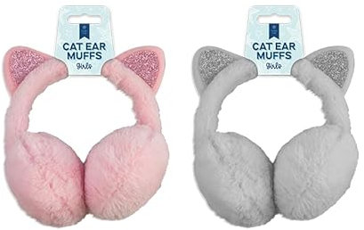 HIFSA Cat Ear Muffs Soft Plush Ear Warmers Girls Cute Warm Ear Flaps Cartoon Fluffy Faux Fur Ear Cover Lovely Winter Ear Protector For Kids Women Girls Men Outdoor Winter Assorted Color Pack of 1