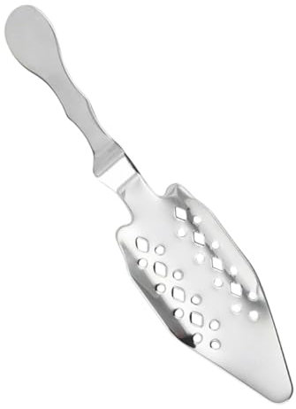 OFFSCH Cuchara para Absenta de Acero Inoxidable 304 Cubo para Azúcar Gotero Filtro Cubo de Hielo Cuchara con Filtro para Absenta Color Plateado 1 Unidad