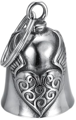 Gremlin Bell - Campana Guardiana Per Motociclette | Guardiano Della Campana Per Moto | Campana Gremlin Per Moto | Campana Del Guardiano | Campane Ad Ala Di Cuore Per Motocicli | Campana Per Esorcismo