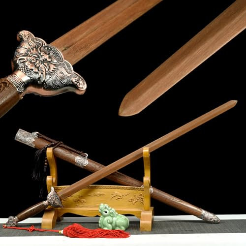 102cm chinesische Holzschwerter,handgefertigtes Bokken,natürlichem Drachen Phönix-Sandelholz Klinge,Palisanderholz Scheide,hölzernes Katana für Geschenke,Dekorationen,Sammlungen,Cosplay,Requisiten