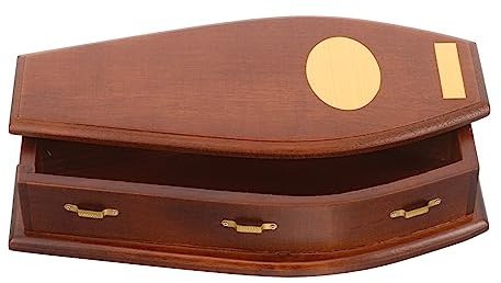 BESPORTBLE Miniatur Möbel Ornament Dekorativer Sarg Für Puppenhaus Halloween-Themen Miniatur Coffin Für DIY Mikroszenen Einzigartiges Wohnaccessoire Maßstab