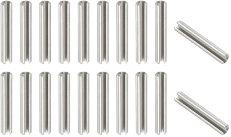 PATIKIL Pasador De Resorte Ranurado 20 Pzas 3/16 x 1-3/16 (5.3mm x 30mm) Acero Inoxidable 304 Pasadores Partidos Para Reparación De Máquinas Automotrices Y Mejoras Del Hogar Plateado