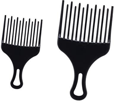 PACKOVE Peine Cabello De Plástico 2 Piezas Tallas l y s Dientes Anchos Para Desenredar Cabello Grueso Hombres Uso Profesional Salón