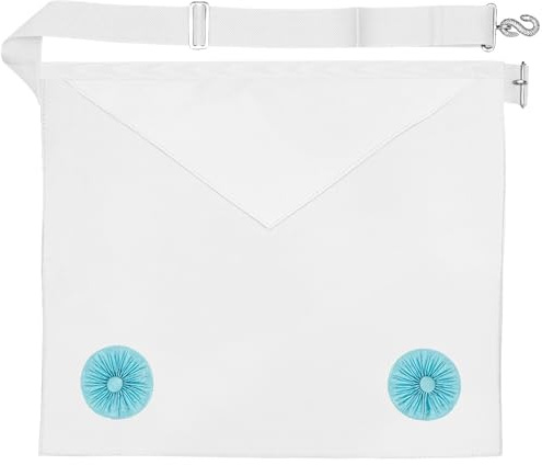 TELSA UK Masonic Regalia Fellowcraft Apron, Premium Lambskin Leather, 2nd Degree Mason, 16x14 Inches, Adjustable 32-46 Inch Belt, Concealed Pocket