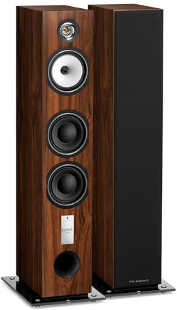 Triangle - Enceinte Colonne Hi-FI Antal EZ - Puissance Admissible 120W - Rendement 92 DB/W/m – Polyvalente Musique et Home-Cinéma - 200 x 1090 x 345 mm (Teck, Paire)