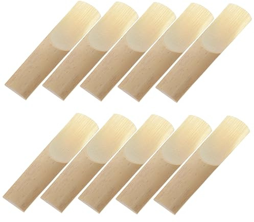 GOOHOCHY 10stücke Schilf Saxophonblätter Pack Ersatzblätter für Saxophone Traditionelle für Anfänger und Profis Leicht zu Transportieren und Lagern Instrumentenbedarf für Saxophon