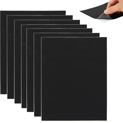 7 Láminas de Espuma Autoadhesivas, 250 x 200 x 3 mm Almohadilla Antideslizantes de Goma para Muebles, Almohadillas Espuma Adhesivas, Tacos de Goma para Protección de Muebles Mesas(Negro)