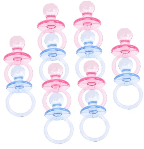 ELAYARD 24pcs Miniature Pacifiers Small Decorative Ornaments for Shower Favors Guest Return Gender Reveal Party Decorations