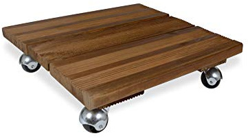 Louis Moulin Roule-Plante Bois carré 40x40 cm - Naturel - Origine France Garantie