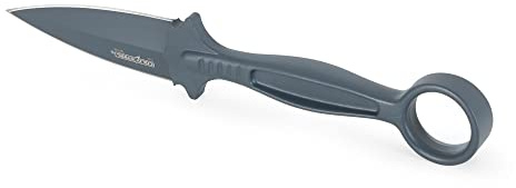 Cold Steel Drop Forged Battle Ring 2 3.5 52100 High-Carbon Steel Fixed Blade EDC Tactical Hunting Utility Knife w/ 5.5 Ergonomic Handle, Internal Guard, Resistant Secure-Ex Sheath