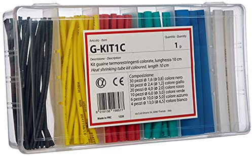 Arnocanali - Kit de tubos termorretráctiles de colores, 100 unidades