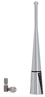 Cartrend 10503 Universal Kurzstab-Dachantenne Autoantennen-Adapter Autoradio Aluminium 10 cm Antennenstab Antenne Silber