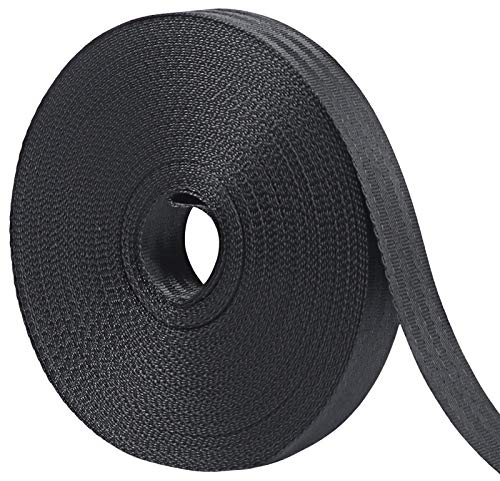 Tenn Well Sangles de Fixation pour Arbre de Jardin, 20M Sangle de Soutien en Nylon Solide pour Grandes Plantes, Piquets, Greffes et Lissage (Noir)