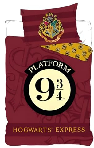 Harry Potter Bettwäsche-Set, Bettbezug 140 x 200 cm, Kissenbezug 63 x 63 cm
